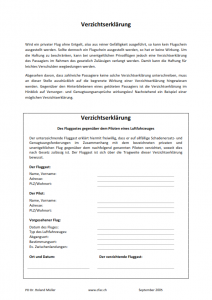 Die Verzichtserklärung